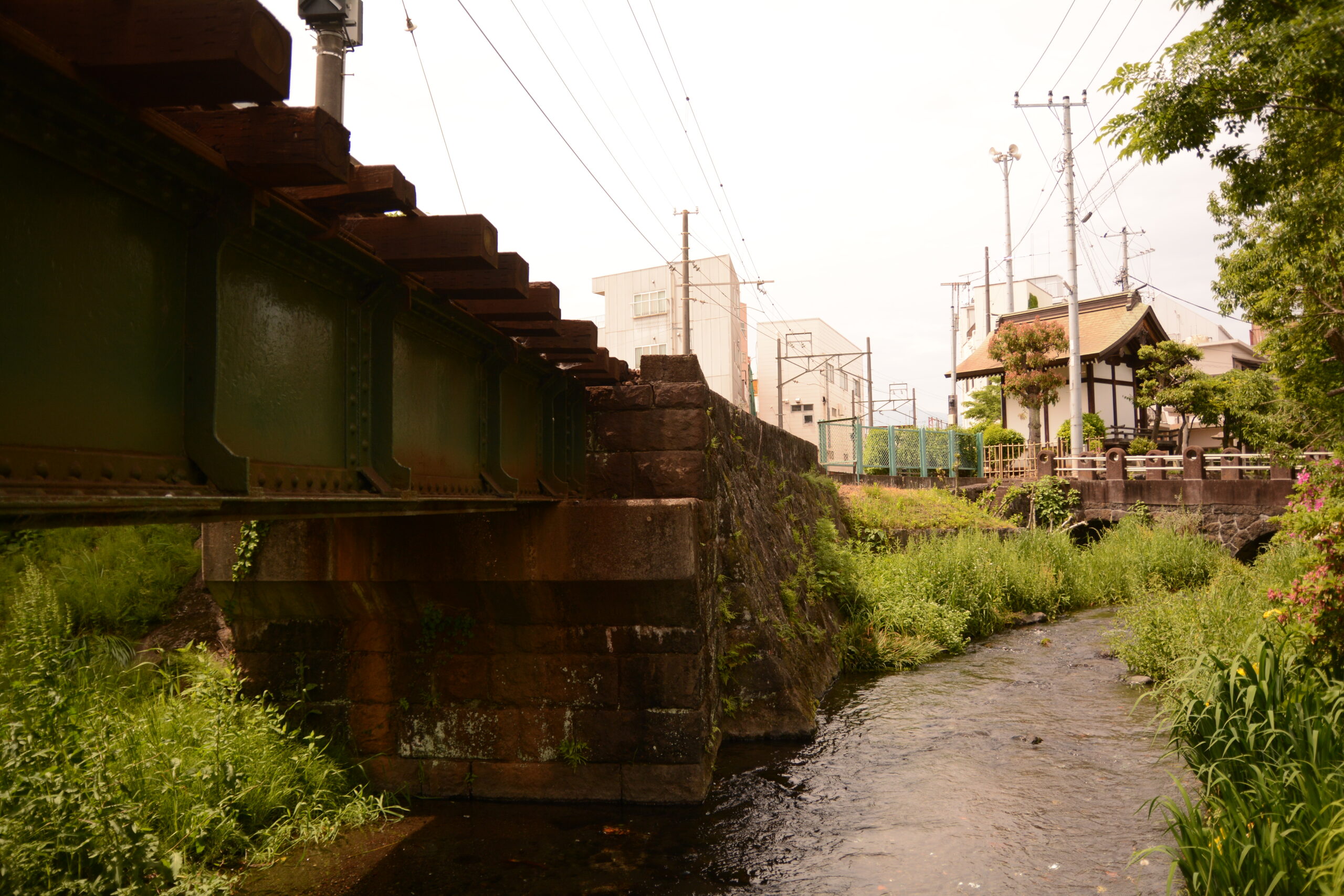 三島ノスタルジックフォト 鉄道 銀杏並木 街並み 湧く Waku Mishima